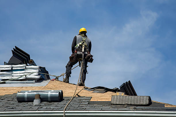 Professional Gutter Installation technician working in Wattsburg, PA